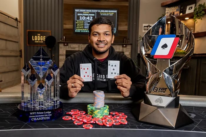 テキサスでのWPTプライムロッジ選手権を制したシュリカント・ピラマラプ